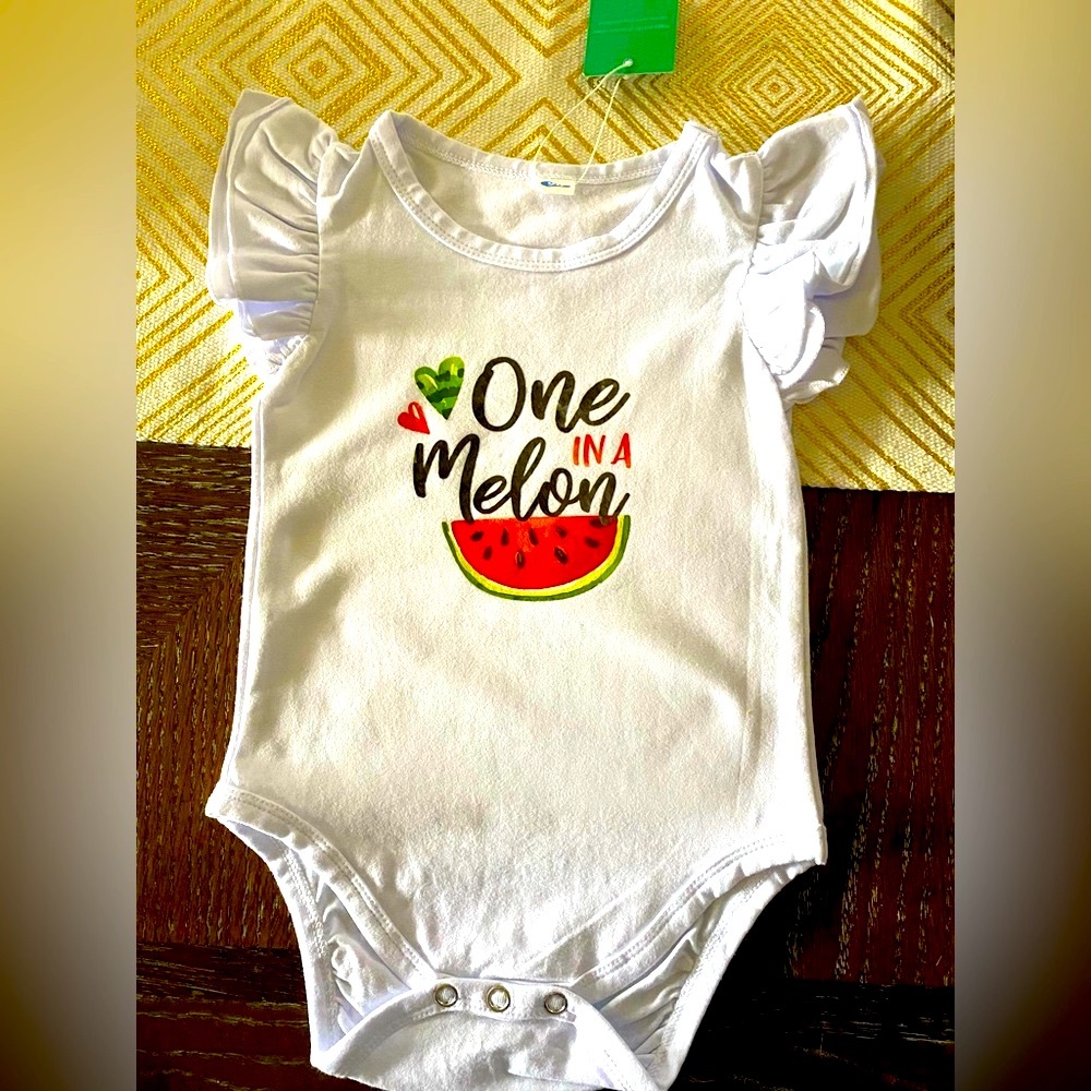 ONE in a MELON- 3 piece baby girl birthday set